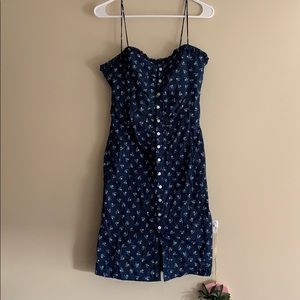 Floral button down midi dress